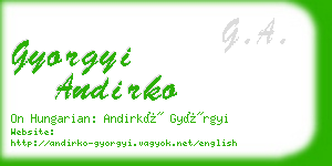 gyorgyi andirko business card