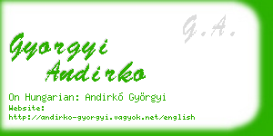 gyorgyi andirko business card